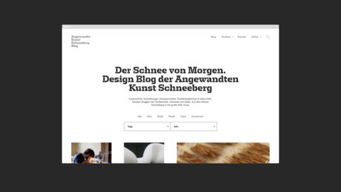 Design Blog der Angewandten Kunst Schneeberg, Design und Webdevelopment von Zentrumwest